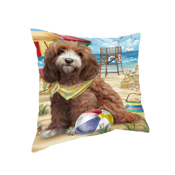 Pet Friendly Beach Cockapoo Dog Pillow PIL62608