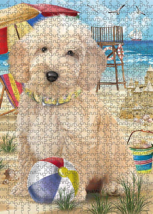 Pet Friendly Beach Cockapoo Dog Puzzle with Photo Tin PUZL58764