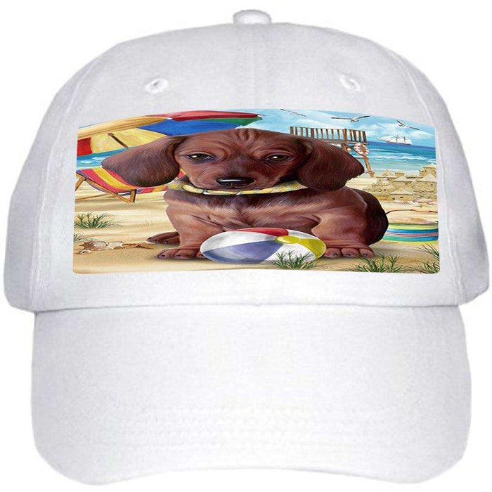 Pet Friendly Beach Dachshund Dog Ball Hat Cap HAT49644
