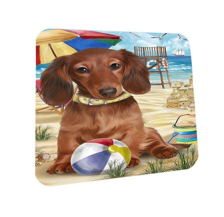 Pet Friendly Beach Dachshund Dog Coasters Set of 4 CST48594