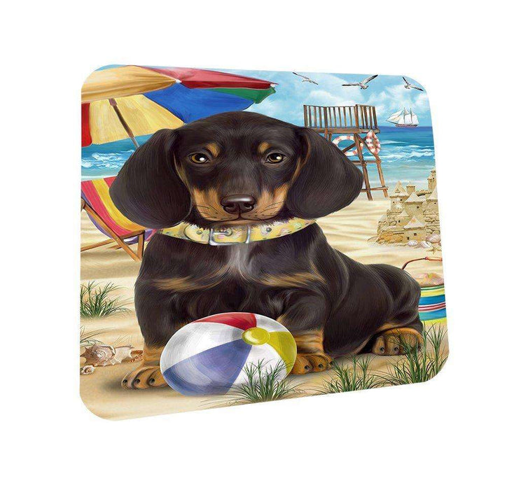 Pet Friendly Beach Dachshund Dog Coasters Set of 4 CST48595