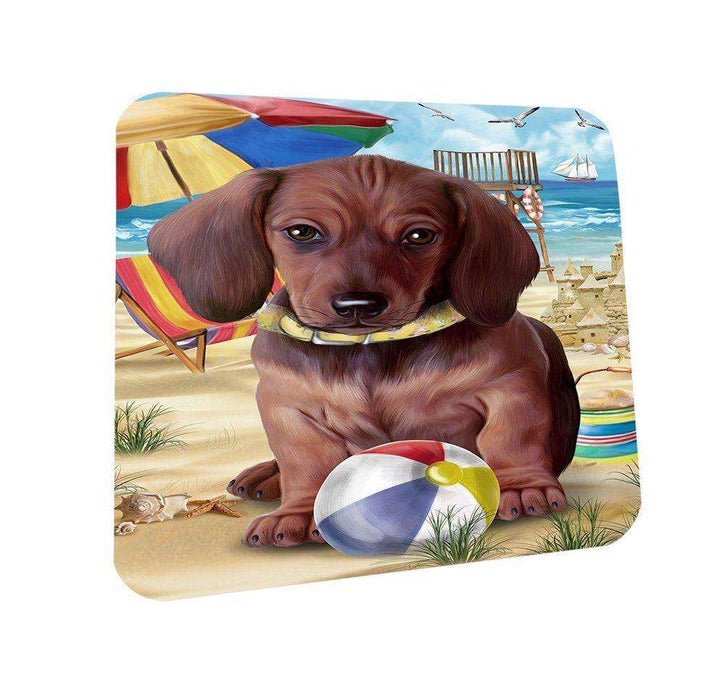 Pet Friendly Beach Dachshund Dog Coasters Set of 4 CST48596