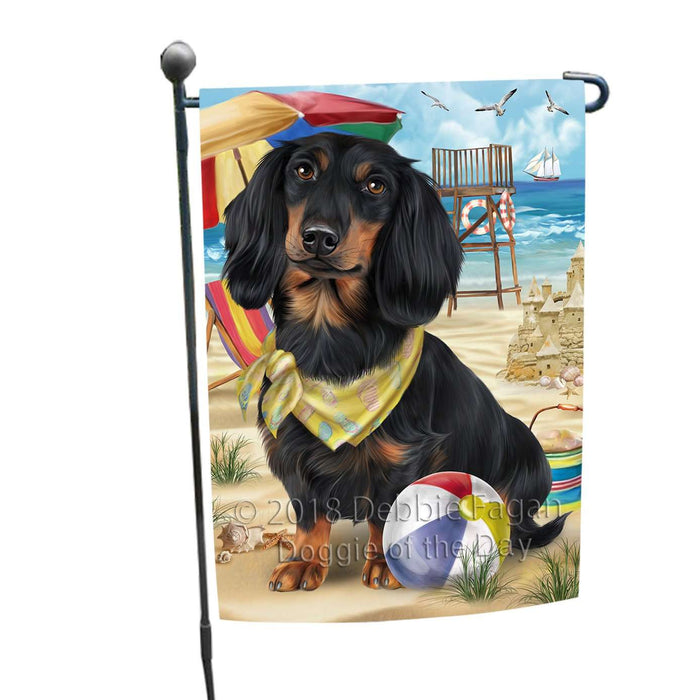 Pet Friendly Beach Dachshund Dog Garden Flag GFLG48548
