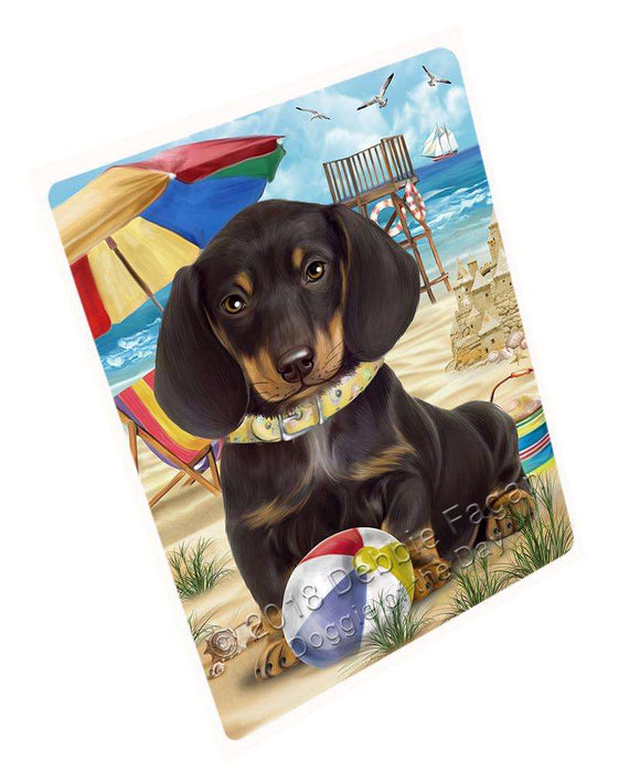 Pet Friendly Beach Dachshund Dog Magnet Mini (3.5" x 2") MAG49602