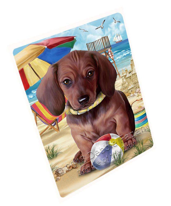 Pet Friendly Beach Dachshund Dog Magnet Mini (3.5" x 2") MAG49605