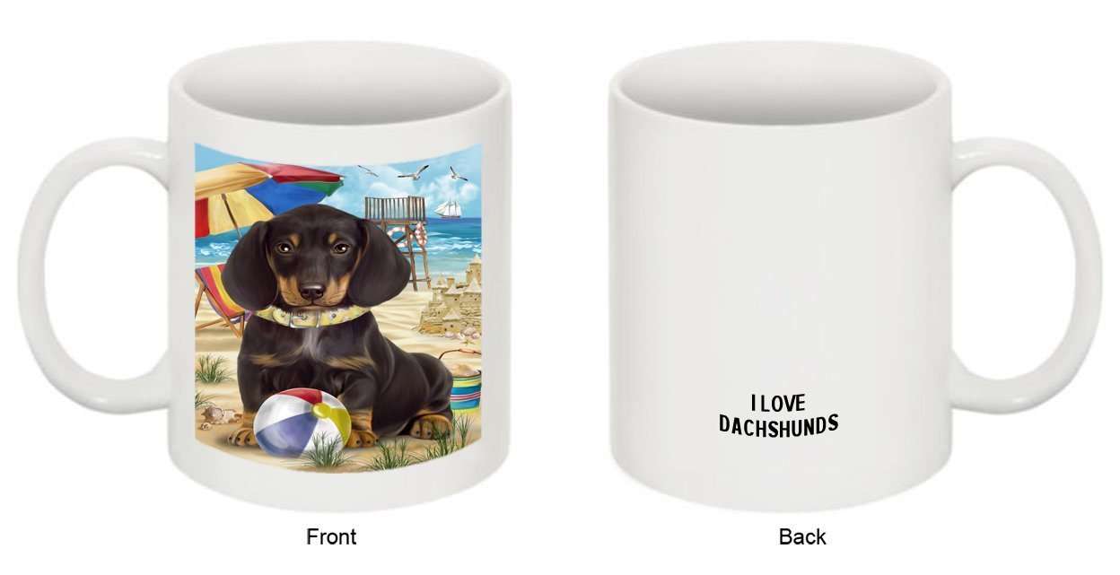Pet Friendly Beach Dachshund Dog Mug MUG48449