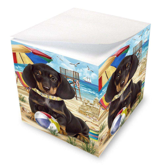 Pet Friendly Beach Dachshund Dog Note Cube NOC48636