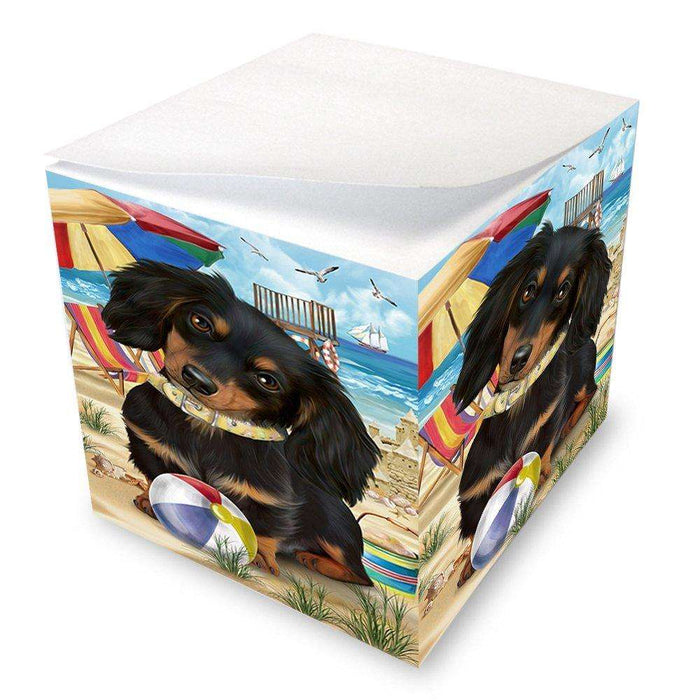 Pet Friendly Beach Dachshund Dog Note Cube NOC48638