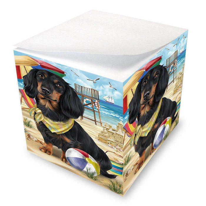 Pet Friendly Beach Dachshund Dog Note Cube NOC48639