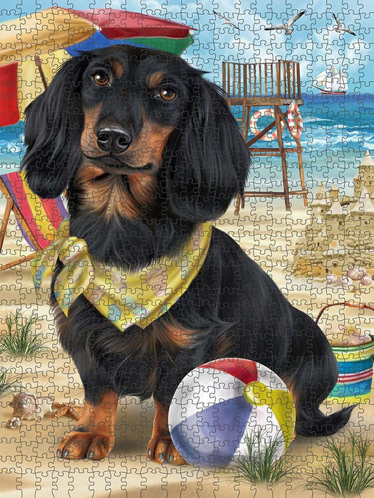 Pet Friendly Beach Dachshund Dog Puzzle with Photo Tin PUZL49623 (300 pc.)