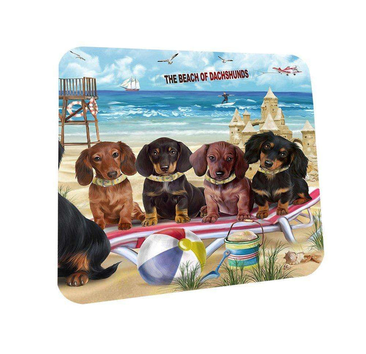 Pet Friendly Beach Dachshunds Dog Coasters Set of 4 CST48599