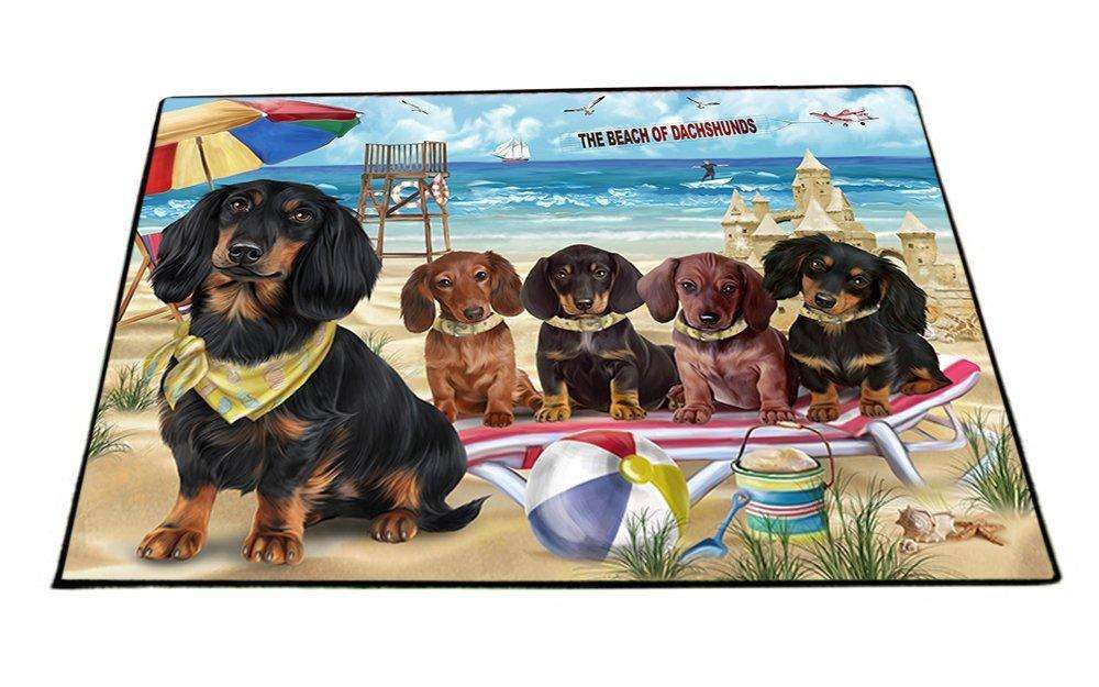 Pet Friendly Beach Dachshunds Dog Floormat FLMS49260