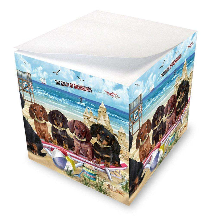 Pet Friendly Beach Dachshunds Dog Note Cube NOC48640