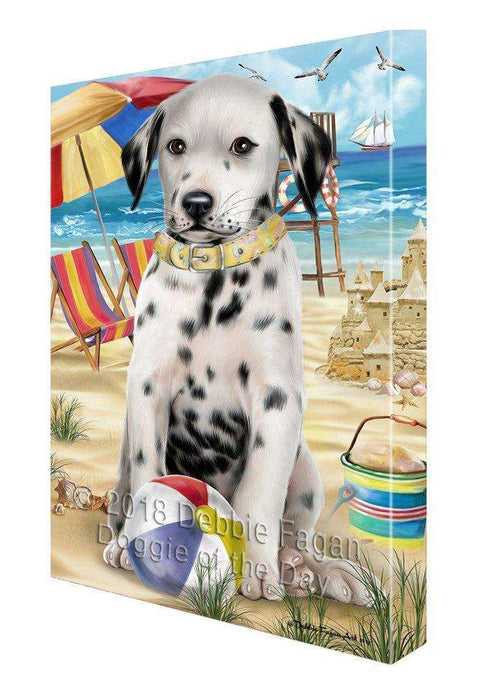 Pet Friendly Beach Dalmatian Dog Canvas Wall Art CVS52869