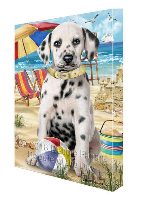 Pet Friendly Beach Dalmatian Dog Canvas Wall Art CVS52878