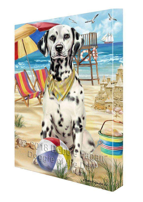 Pet Friendly Beach Dalmatian Dog Canvas Wall Art CVS52887