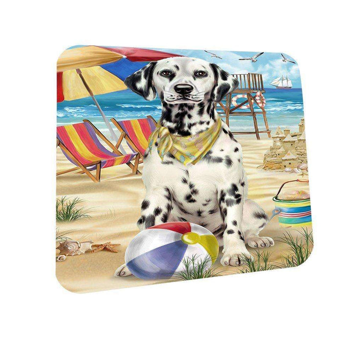 Pet Friendly Beach Dalmatian Dog Coasters Set of 4 CST48605