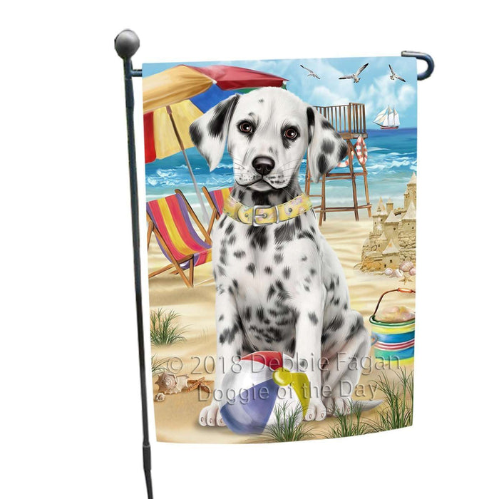 Pet Friendly Beach Dalmatian Dog Garden Flag GFLG48551