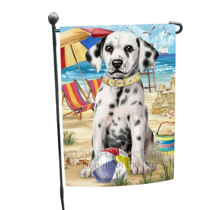 Pet Friendly Beach Dalmatian Dog Garden Flag GFLG48552