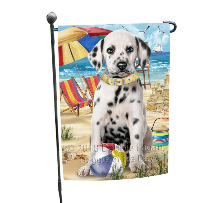 Pet Friendly Beach Dalmatian Dog Garden Flag GFLG48554