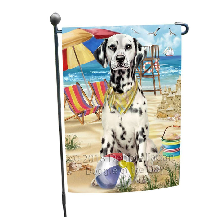 Pet Friendly Beach Dalmatian Dog Garden Flag GFLG48555