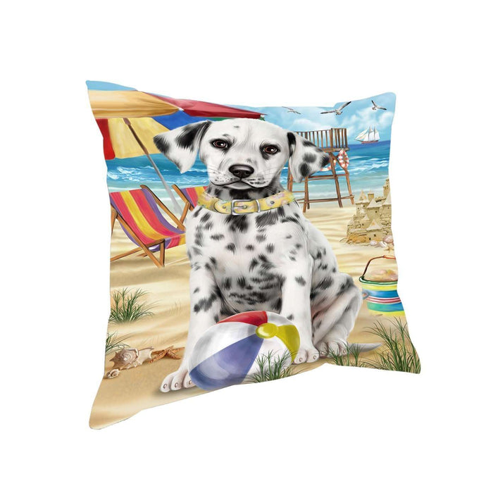 Pet Friendly Beach Dalmatian Dog Pillow PIL50424