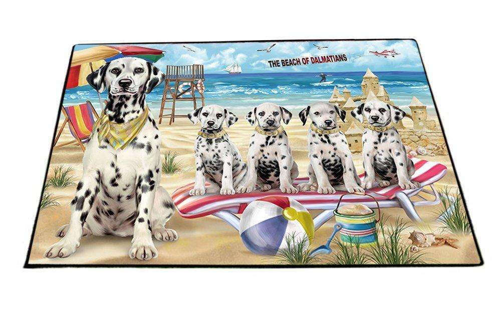 Pet Friendly Beach Dalmatians Dog Floormat FLMS49263