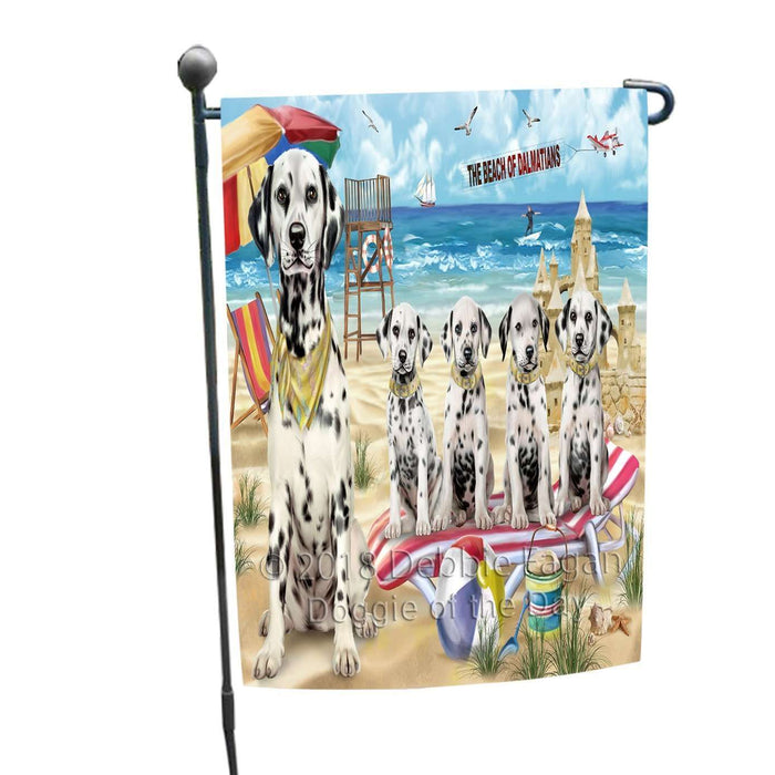 Pet Friendly Beach Dalmatians Dog Garden Flag GFLG48550