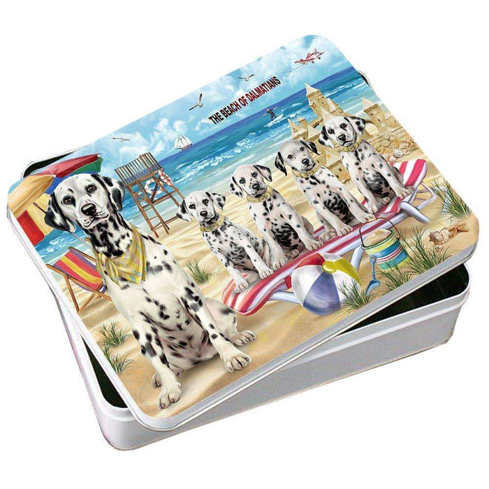 Pet Friendly Beach Dalmatians Dog Photo Storage Tin PITN48641