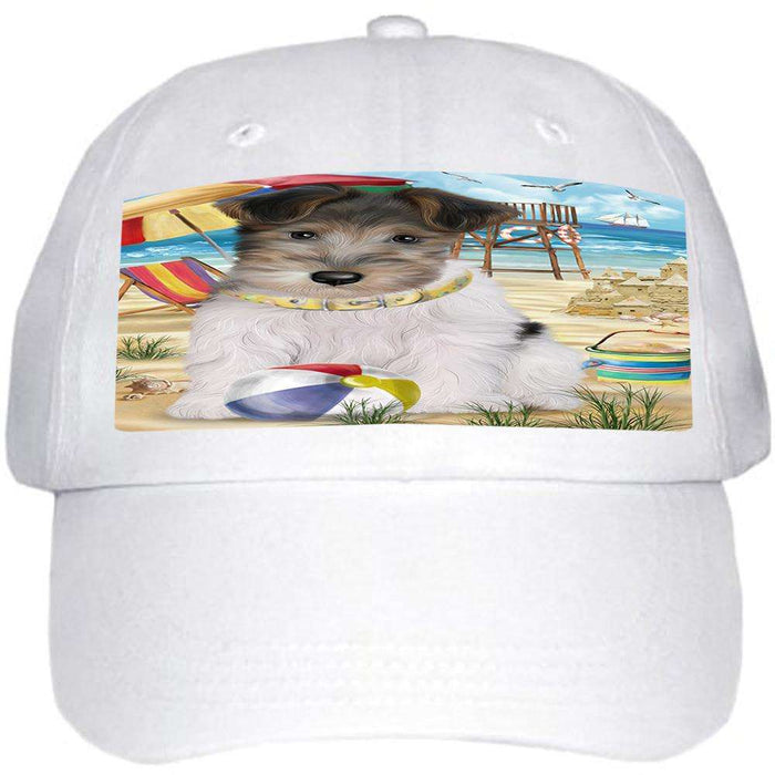 Pet Friendly Beach Fox Terrier Dog Ball Hat Cap HAT53838
