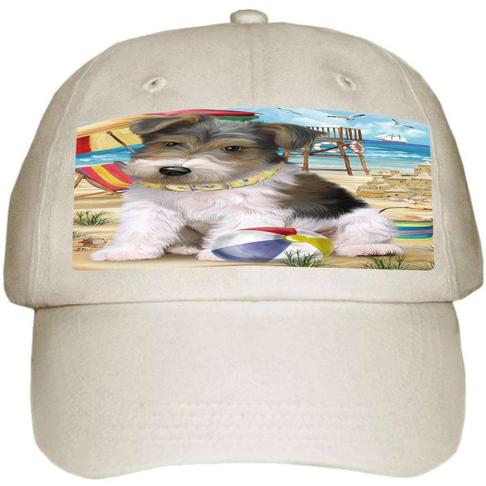 Pet Friendly Beach Fox Terrier Dog Ball Hat Cap HAT53847