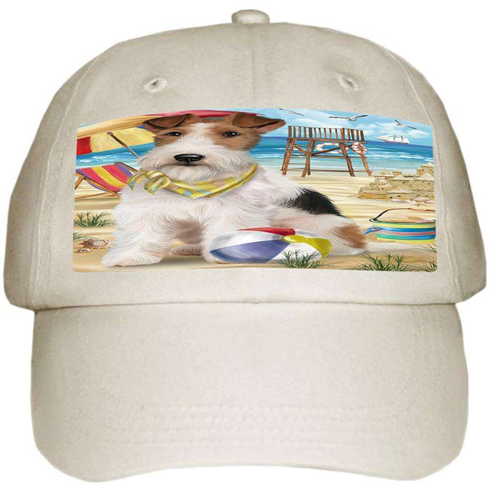 Pet Friendly Beach Fox Terrier Dog Ball Hat Cap HAT53850