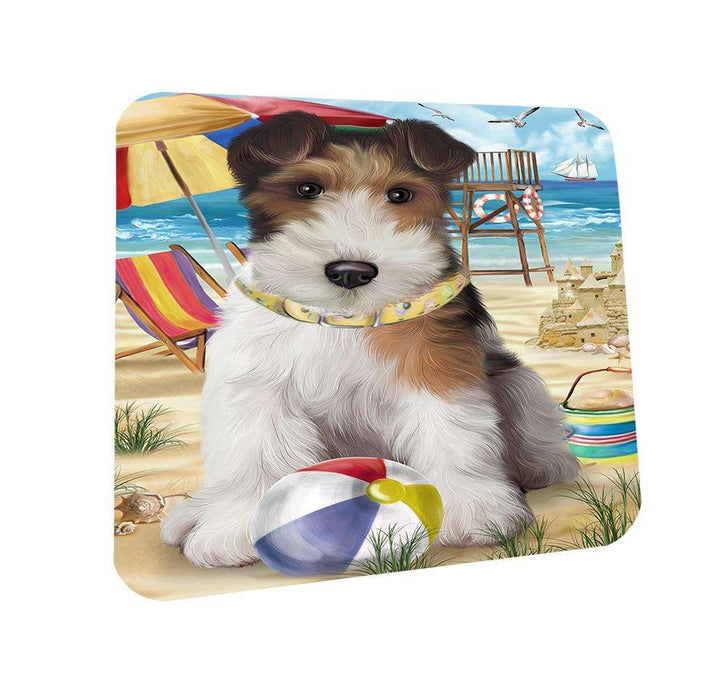 Pet Friendly Beach Fox Terrier Dog Coasters Set of 4 CST49995 Coasters Set of 4 CST49995