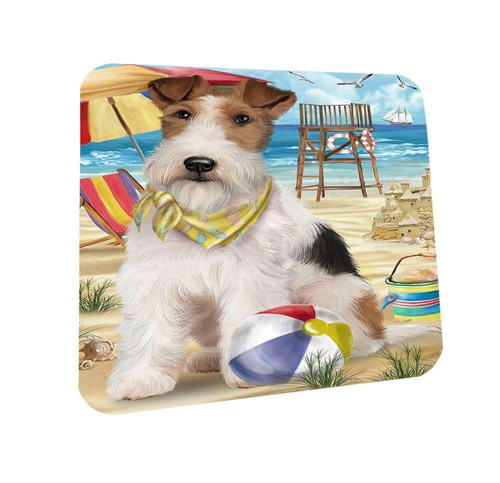 Pet Friendly Beach Fox Terrier Dog Coasters Set of 4 CST49998 Coasters Set of 4 CST49998