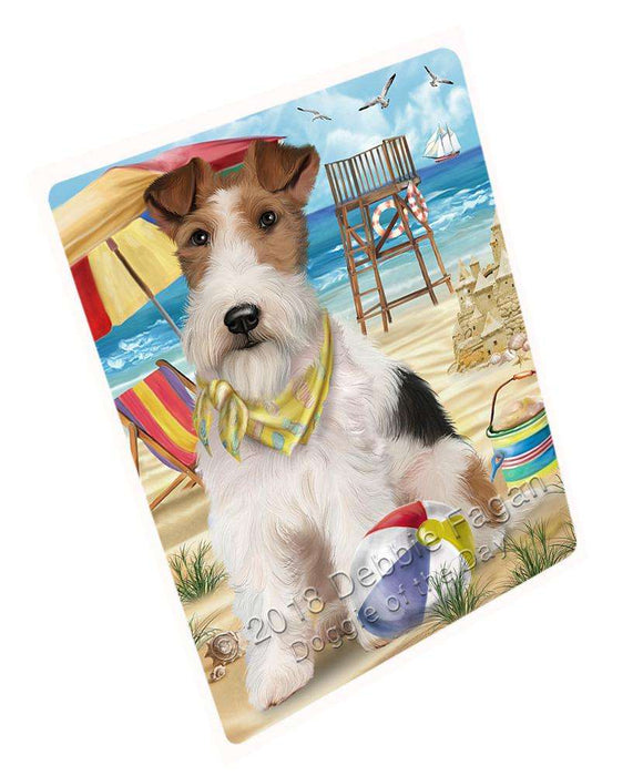 Pet Friendly Beach Fox Terrier Dog Cutting Board C53985