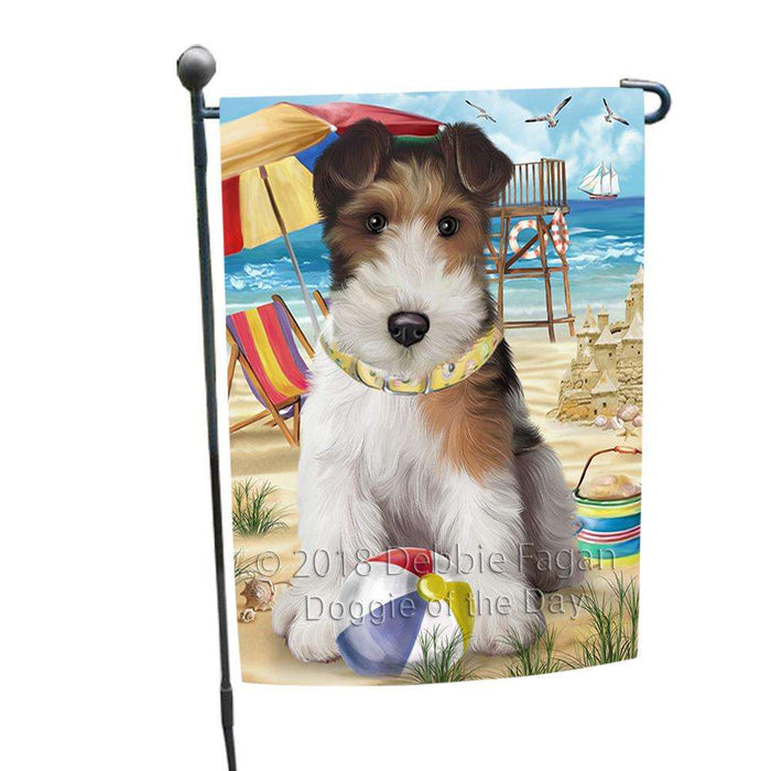 Pet Friendly Beach Fox Terrier Dog Garden Flag GFLG49865