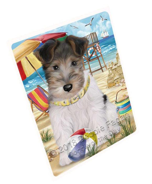 Pet Friendly Beach Fox Terrier Dog Magnet Mini (3.5" x 2") MAG53973