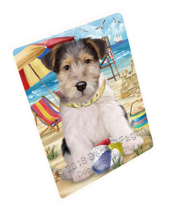 Pet Friendly Beach Fox Terrier Dog Magnet Mini (3.5" x 2") MAG53979
