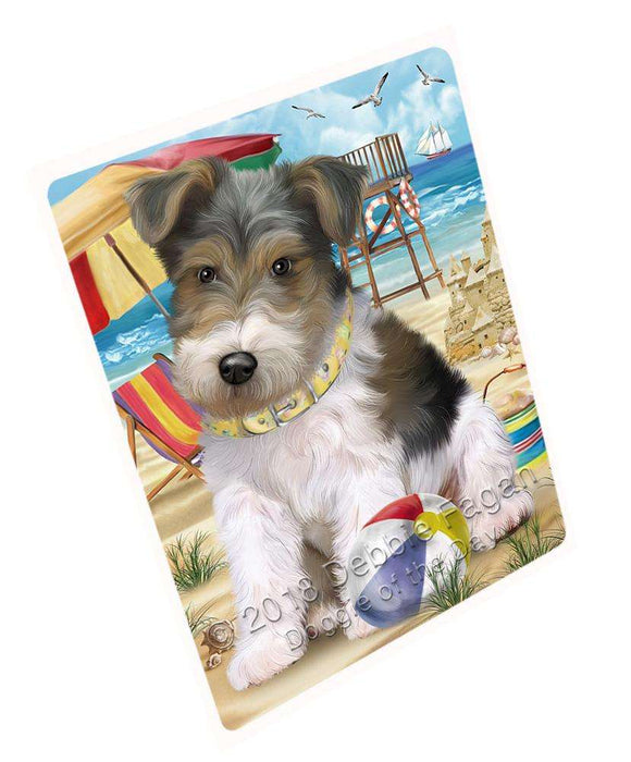 Pet Friendly Beach Fox Terrier Dog Magnet Mini (3.5" x 2") MAG53982