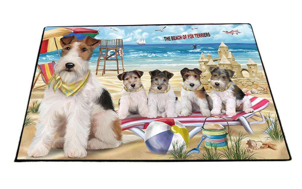 Pet Friendly Beach Fox Terriers Dog Floormat FLMS50256