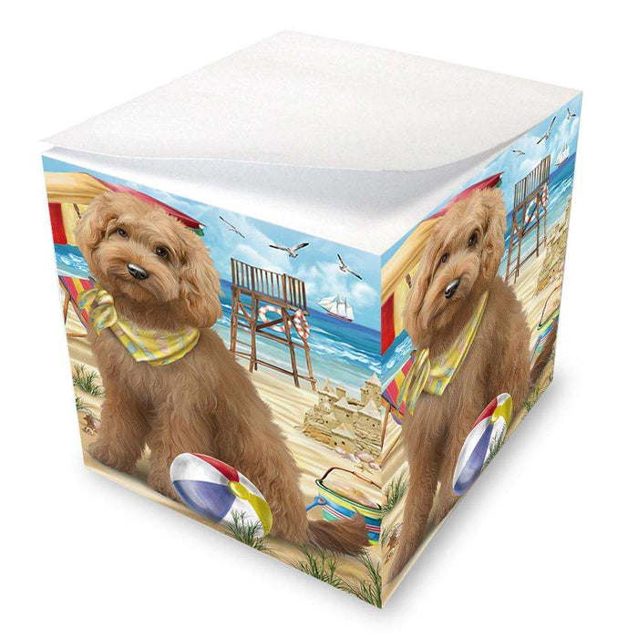 Pet Friendly Beach Goldendoodle Dog Note Cube NOC51567