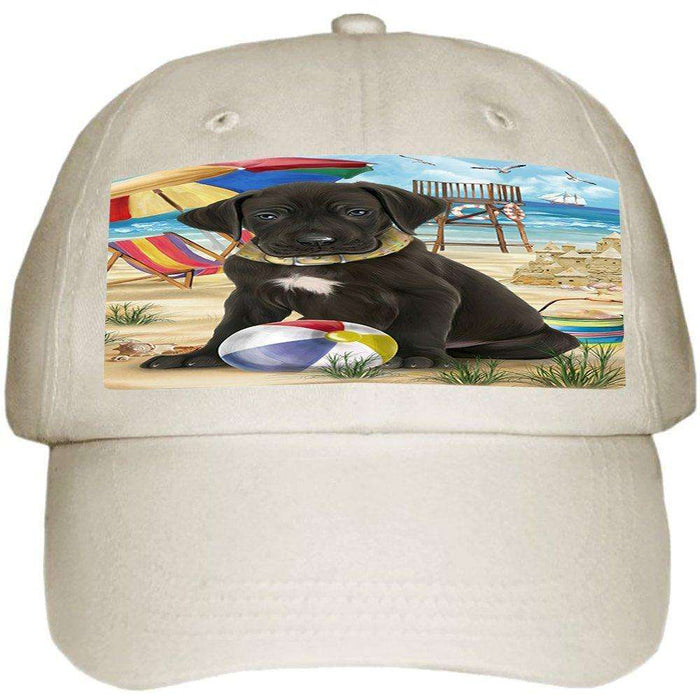 Pet Friendly Beach Great Dane Dog Ball Hat Cap HAT49677