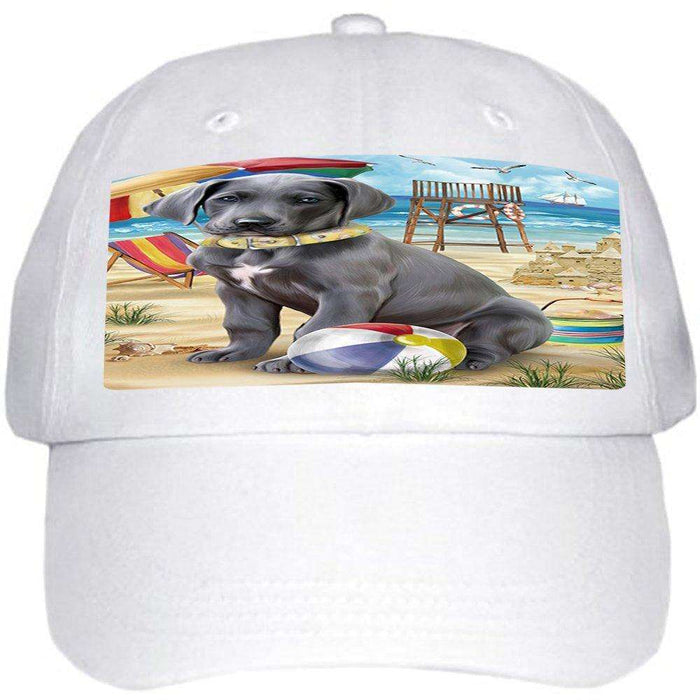 Pet Friendly Beach Great Dane Dog Ball Hat Cap HAT49680