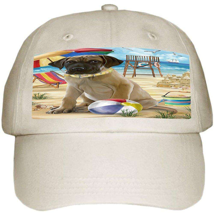 Pet Friendly Beach Great Dane Dog Ball Hat Cap HAT49683