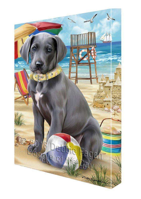 Pet Friendly Beach Great Dane Dog Canvas Wall Art CVS52914
