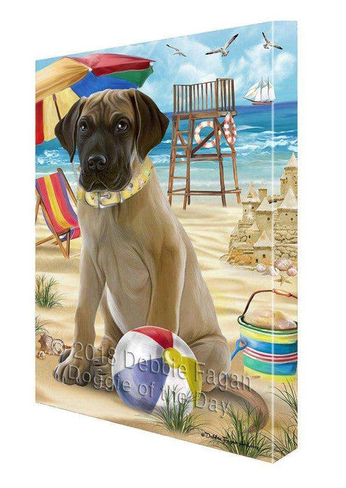 Pet Friendly Beach Great Dane Dog Canvas Wall Art CVS52923