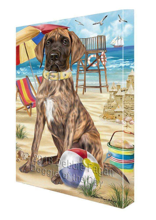 Pet Friendly Beach Great Dane Dog Canvas Wall Art CVS52932