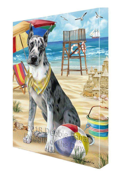 Pet Friendly Beach Great Dane Dog Canvas Wall Art CVS52941