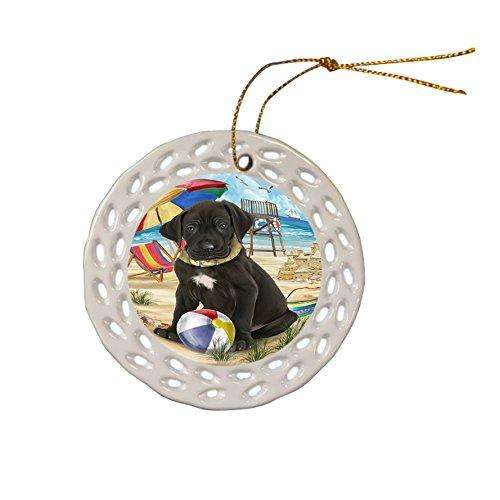 Pet Friendly Beach Great Dane Dog Ceramic Doily Ornament DPOR48648