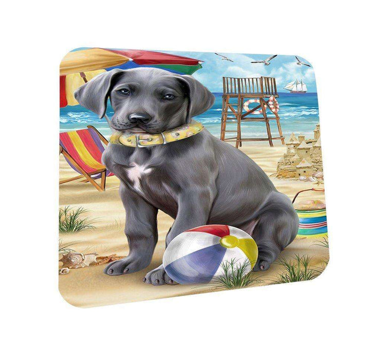 Pet Friendly Beach Great Dane Dog Coasters Set of 4 CST48608